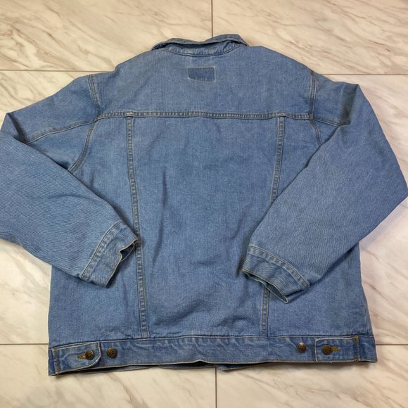 LEE Classic Trucker Style Jean Jacket Denim Medium Wash LM45128 XL - Picture 2 of 6